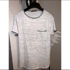 NWT Pink Clover Stitch Fix Striped Tee